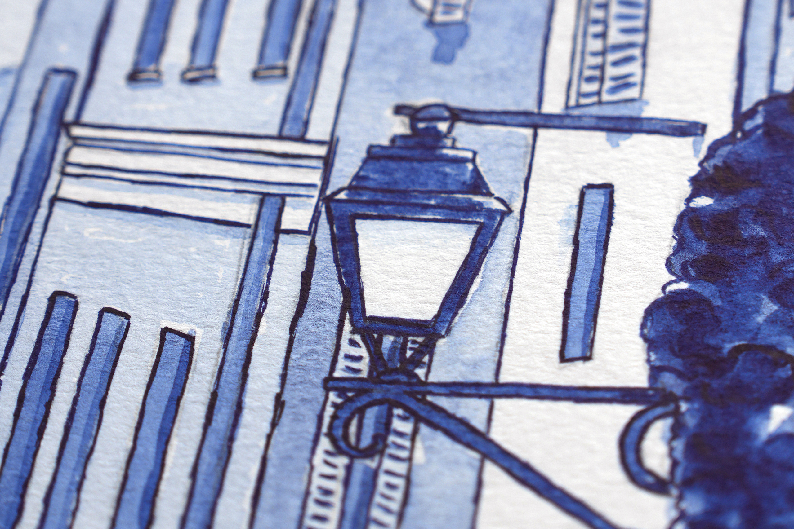 Close up section of Leave The Map Behind painting by Kerri Awosile